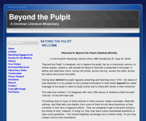 beyondthepulpit.org: Beyond the Pulpit
Joomla! - the dynamic portal engine and content management system