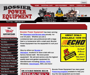 bossierpower.com: Welcome to Bossier Power Equipment
Bossier Power Equipment carries the finest lines of Outdoor power Equipment and OEP Accessories.