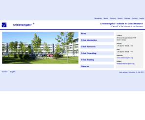 crisisnavigator.net: Crisisnavigator ® Crisis Management, Crisis Communication, Issues Management, Risk Management, Disaster Management, Business Continuity Management :: Homepage
The Crisisnavigator (R) is an international Internet guide to crisis management, crisis communications, issues management, risk management, disaster management and business continuity management.
