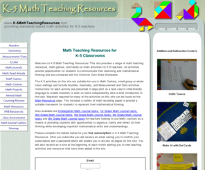 k-5mathteachingresources.com: Math Teaching Resources for K-5 Classrooms
Math teaching resources, center activities and math journal tasks  for K-5 teachers correlated with the Common Core State Standards.
