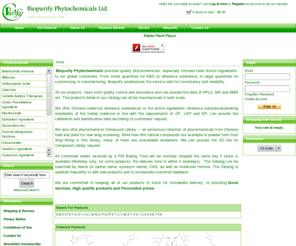 phytopurify.com: Phytochemicals, Natural compound, Reference Substance , Compound library Supplier: Biopurify
Leading manufacturer in the research, development, manufacture and marketing of Phytochemicals,Natural compound,Reference Substance,Compound library worldwide