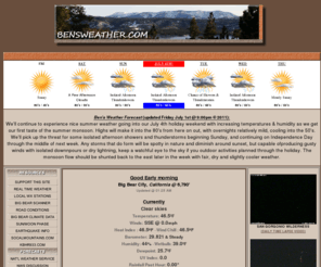 rimoftheworldweather.com: BENSWEATHER.com
Official Weather Forecast for Big Bear