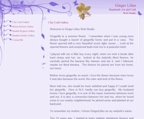 gingerlilies.net: Ginger Lilies - Clay Craft Gallery
Home Page