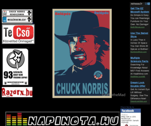 norris.hu: chuck.norris.hu
Vicces blog oldal, mely grbe tkrt mutat sajt magunkrl.