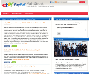 ebaymainstreet.com: Public Policy and Breaking Ecommerce News | eBay Main Street
eBay Main Street is the grassroots program run by the eBay Government Relations team that will keep you informed of public policy, government regulation, and breaking ecommerce news that can affect your ability to buy and sell on eBay.