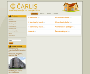 carlis.com: Pagrindinis
Nekilnojamojo turto agentūra "Čarlis" Įmonė pradėjo veiklą 1991 metais. Įmonė teikia paslaugas fiziniams ir juridiniams asmenims.