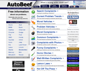 boatbeef.com: CarComplaints.com | Car Problems, Car Complaints, & Repair/Recall Information
Free help for car problems, car complaints, recalls and car repairs. What's wrong with YOUR car? Find out common car problems directly from owners like yourself.