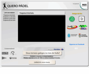 queropadel.es: :::queroPADEL:::
Tu programa sobre el pádel de A Coruña.