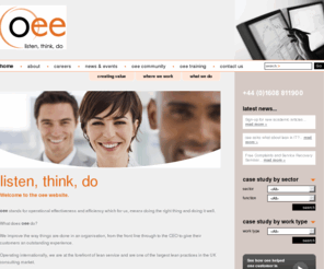 listenthinkdo.co.uk: Welcome - OEE
Welcome to oee