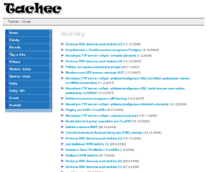 tachec.org: Tachec
Stránky zaměřené na Linux - CentOS