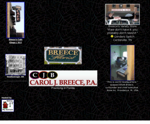 breece.biz: Breece.biz redirects to Breece.net
A Google alert based selection of Breece named businesses posted to bring attention to NAVYWEB Company and My Online Domain.