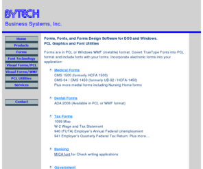 bytechsys.com: Form and Font PCL and WMF Utilities
Create Forms and Fonts