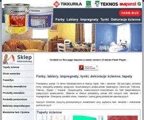 farby.waw.pl: Teknos, Tikkurila, Zolpan. Farby Warszawa, trawertyn, stiuki weneckie, tapety ścienne, lakiery, mieszalnia farb - farby.waw.pl
Teknos, Tikkurila, Zolpan. Farby Warszawa, lakiery, trawertyn, stiuki, mieszalnia farb. Oferujemy imregnaty do drewna, glinka wenecka. Tynki zewnętrzne, strukturalne i dekoracyjne.