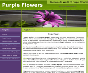 purpleflowers-cs.com: Purple Flowers | Purple Wedding Flowers, Types of, Meaning of Flowers, Pictures
