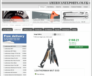 americanexports.co.uk: Catalogue | Leatherman MUT EOD - £168.21 - Leatherman Multitools, Phosphor watches, Olight torches and more at the best prices - americanexports.co.uk
Leatherman Multitools, Phosphor watches, Olight torches and more at the best prices