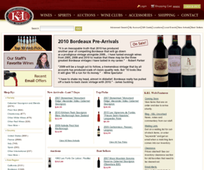 brianzucker.com: K&L Wine Merchants -
        Thousands of rare and collectable wines including French wines, Italian wines, California wines, old and rare, red wines, white wines, fine wines, wine clubs... the most comprehensive list of wines online. K and L Wine Merchants
