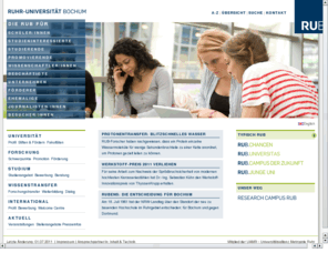 ruhrunibochum.info: Ruhr-Universität Bochum
Ruhr-Universität Bochum, Menschlich - Weltoffen - Leistungsstark 