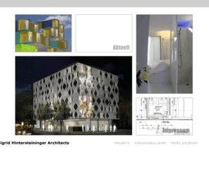 sigridhintersteininger.net: Sigrid Hintersteininger Architekturbro fr innovative Architektur
Sigrid Hintersteininger Architekten, SHA, ist ein junges innovatives Architekturbro.
