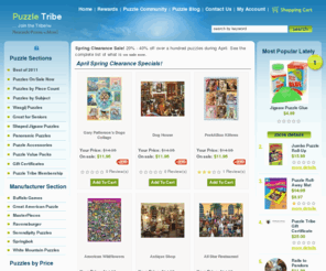 familyconnectionspuzzles.com: Jigsaw Puzzles on Sale, Rewards Points, Ravensburger Puzzles
Quality jigsaw puzzles with low cost flat rate shipping.  A fun place to shop with Rewards Points for every purchase, and bonus points for product reviews and blog post comments!