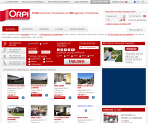 orpi-34.com: Immobilier, agences immobilières Orpi - Petites annonces immobilières
Annonces immobilières, agence immobiliere. ORPI, 1er réseau français d'agences immobilières propose ses annonces immobilières de location, vente, achat de maison, appartement, studio, garage, ... Système alerte mail pour vos annonces.