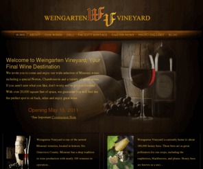 weingarten-vineyard.com: Weingarten Vineyard - WeingartenVineyard.com
Enjoy a wide variety of Missouri wines while sitting in one of our spacious tasting rooms located in the heart of Ste. Genevieve, Weingarten Vineyard is your premier wine destination.