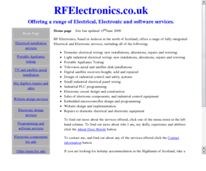 rfelectronics.co.uk: R F Electronics.co.uk
Electrical, Electronic, Software, PLC and web design consultancy service