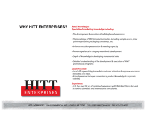 hittenterprises.com: Hitt Enterprises
A Professional Merchandising & Marketing Firm Specializing in Wal-Mart Stores & Sam's Clubs 