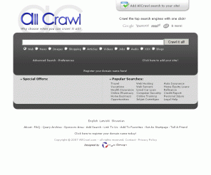 allcrawl.com: AllCrawl - Why choose, when you can crawl it all?
