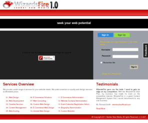 mywizardsfire.com: WizardsFire Content Management System | Seeker New Media | Home
WizardsFire Content Management System | Seeker New Media