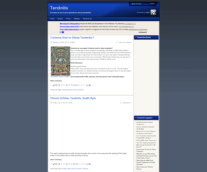 tendinitissymptoms.org: Tendinitis Symptoms and Treatment
Answers to all of your questions about tendinitis including its symptoms and the best way to treat it.