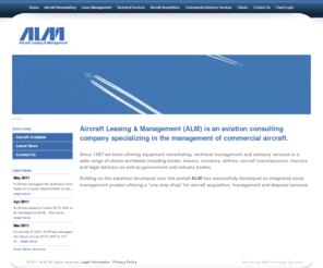 alm-lease.co.uk: Aircraft Leasing and Management ALMx
Aircraft Leasing & Management (ALM) is an aviation consulting company specializing in the leasing and management of commercial aircraft