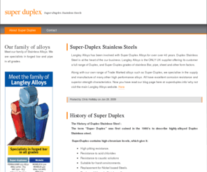 superduplex.info: Super Duplex
Super Duplex stainless steels information page.