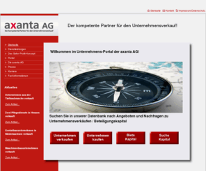 axanta-ag.com: axanta AG: Unternehmensverkauf
axanta AG - Der kompetente Partner für den Unternehmensverkauf!