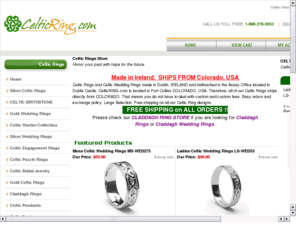 celticringstore.com: celtic rings store
Authentic Celtic Rings Made in Ireland, ships directly from Colorado