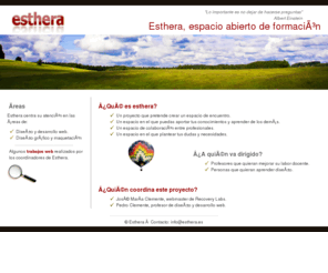 esthera.es: ESTHERA · ESPACIO ABIERTO DE FORMACIÓN EN DISEÑO
ESTHERA, espacio abierto de formación en diseño. Intercambio de experiencias para los profesionales formados que aspiran a mejorar