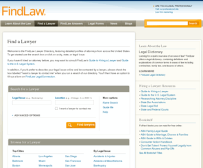 lawoffice.com: Lawyer Search | Local Lawyer, Lawyers, Attorney, Attorneys, Law Firm, Law Firms - FindLaw Lawyers
        Directory
Find a lawyer, laws, lawyers, law firm, attorneys - lawyer search, lawyers directory at FindLaw