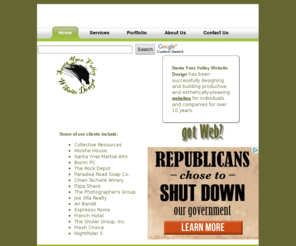 syvweb.com: Santa Ynez Valley Website Design - HOME
Santa Ynez Valley Website Design has been successfully designing and building productive and esthetically-pleasing websites for individuals and companies for over 10 years. We pride ourselves in creative and innovative web pages. Our specialty is database-driven, dynamic websites and pages with content that can be easily updated by the customer.