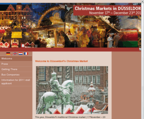 christmas-market-duesseldorf.com: Weihnachtsmarkt in Düsseldorf: Welcome
Offizielle Seite der Duesseldorf Marketing & Tourismus GmbH.