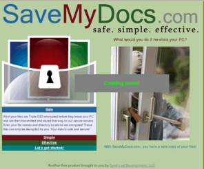 savemydocs.com: SaveMyDocs.com
Your product for safe, simple, and effective backups