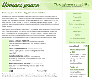 domaci-prace.com: Domácí práce
Domácí práce na doma - nabídka, tipy, informace, jak pracovat z domova | www.domaci-prace.com