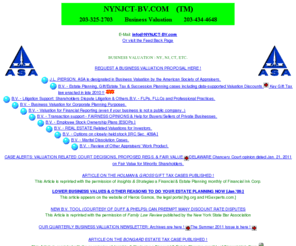 jlpierson.com: BUSINESS VALUATION / APPRAISAL OF CLOSELY-HELD BUSINESSES, FLPs AND PCs:  NY, NJ, CT, ETC.
J.L. PIERSON, ASA is an experienced business appraiser and valuer whose practice focuses on gift- and estate-tax valuations, litigation support, mid-sized corporations and family limited partnerships.
