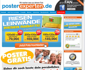 poster-experten.de: Willkommen bei posterexperten.de || Poster von den Posterexperten - Dein Foto auf Leinwand Keilrahmen Hartschaumplatte Tapete
posterexperten.de - Wir machen was aus deinem Foto - Wir drucken dein Foto auf Poster, Leinwand, Fototapete, Schaumplatte und vieles mehr