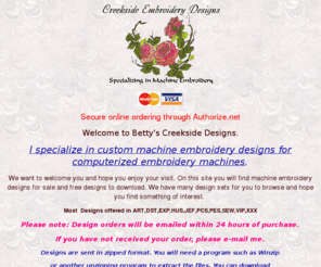 creeksidedesigns.com: Creekside Embroidery Designs 
