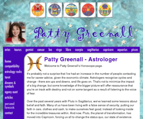 astrologyrocks.com: Patty Greenall - Astrologer
Patty Greenall - provider of horoscopes on Vodafone, horary specialist and tarot reader. 