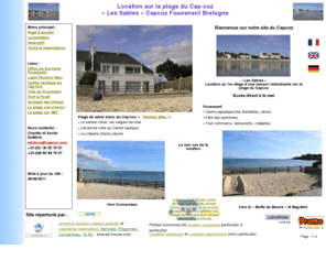 capcoz.com: Location en Bretagne sur la plage du Capcoz à Fouesnant Cap-coz dans le finistère sud
Locations saisonnières en Bretagne sur la plage du Capcoz à Fouesnant dans le finistère sud toute saison