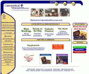 catecheticalresources.com: Catecheticalresources.com, community of catechists with free resources.
CatecheticalResources.com is a dynamic online community where DREs, teachers and homeschoolers can come together and exchange thoughts and ideas on religious education such as lesson plans and activities as well as find mutual support.