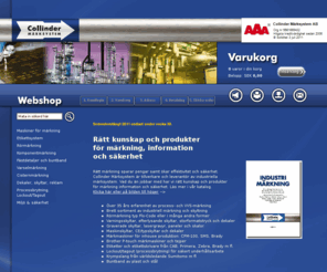 collindermarksystem.com: Märkmaskiner och tillverkning av skyltar - Collinder Märksystem - Collinder Märksystem Webshop
Märksystem och produkter för processmärkning, vvs-märkning, industriell märkning och skyltning. Rätt märkning ökar effektiviteten och säkerheten!