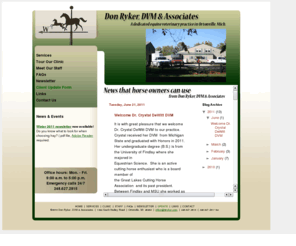 drryker.com: Don Ryker, DVM & Associates (248) 627-2815
Home page of Don Ryker, DVM & Associates, a dedicated equine veterinary practice in Ortonville, Michigan.