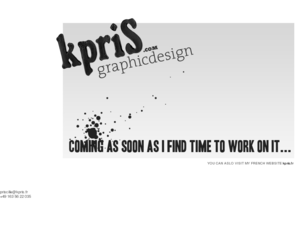 kpris.com: home kpris design
DA & Graphiste en freelance à Paris et Berlin // Identité, Communication, pub, édition, Webdesign, animation Flash, Photographie.
