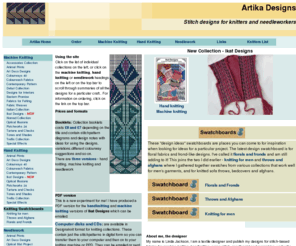 artika.co.uk: Artika machine knitting, handknitting and needlework fairisle stitchpattern designs
Machine knitting designs, hand knitting designs and needlework designs